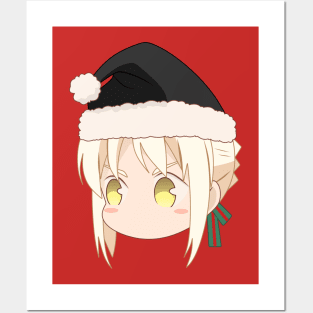 CUTE CHIBI SANTA SABER ALTER from Fate Stay Night Posters and Art